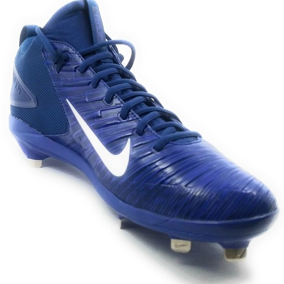 blue and white baseball cleats
